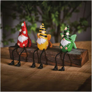 Afbeelding van 1x Zonne-Energie Solar Tuindecoratie Kabouter met Voetjes – 3x Warm Wit LED – Decoratieve Solar Lamp voor