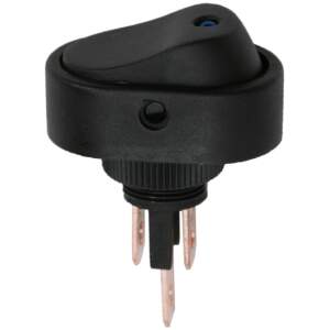 Afbeelding van 5x Verlichte Wipschakelaar SPST ON-OFF - Rocker Switch 12V DC 20A - Inbouw Schakelaar Met Blauwe LED