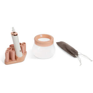 Afbeelding van Automatische Make-up Kwastenreiniger en Droger – Draadloos Apparaat op 2x AAA – Reinigt en Droogt Kwasten