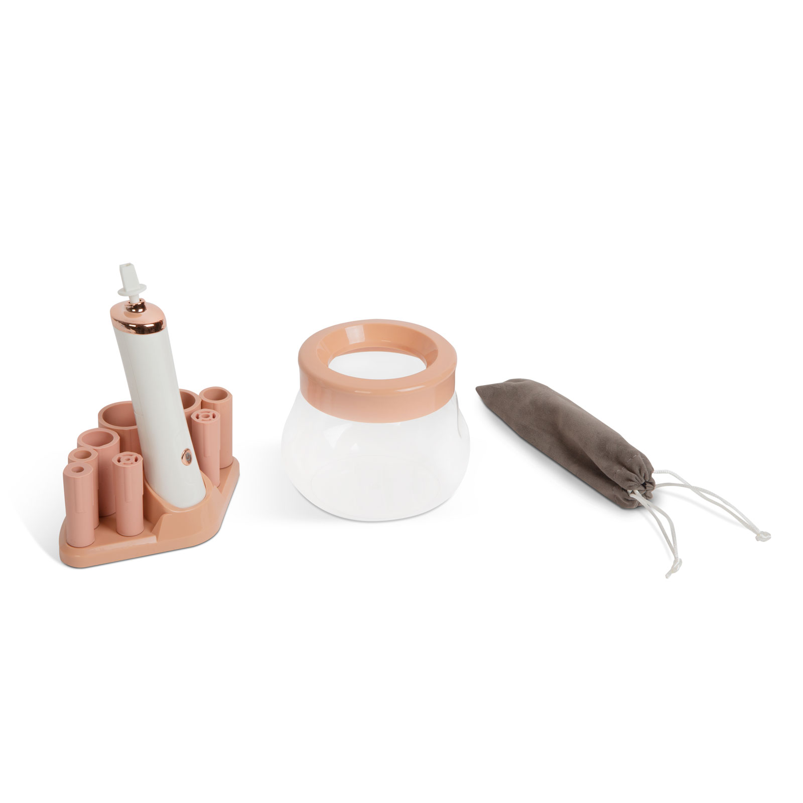 Afbeelding van Automatische Make-up Kwastenreiniger en Droger – Draadloos Apparaat op 2x AAA – Reinigt en Droogt Kwasten