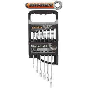 Afbeelding van Ratel Steeksleutelset – 6-Delig – Maten 8, 10, 13, 14, 15 & 17 mm – Gesmeed Chroom-Vanadium Staal