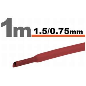 Afbeelding van 20× 1 Meter Krimpkous Rood 1,5 / 0,75 mm – 20 Stukken Van 1 Meter – Warmtekrimpbuis Voor Isolatie En