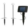 Afbeelding van 12x Solar Tuinlamp Set op Zonne-Energie – 12 Mini Paddenstoel Lampjes – Warm Wit LED – Met Kabel en