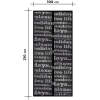 Afbeelding van Magnetisch Vliegengordijn / Hordeur Tegen Insecten – Hor met Magneten – Tekstpatroon – 100 x 210 cm –