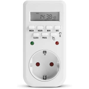 Afbeelding van Digitale Tijdschakelaar - Programmeerbaar - Met LED-Indicatie & LCD-display - 8 Programma’s - 250V /