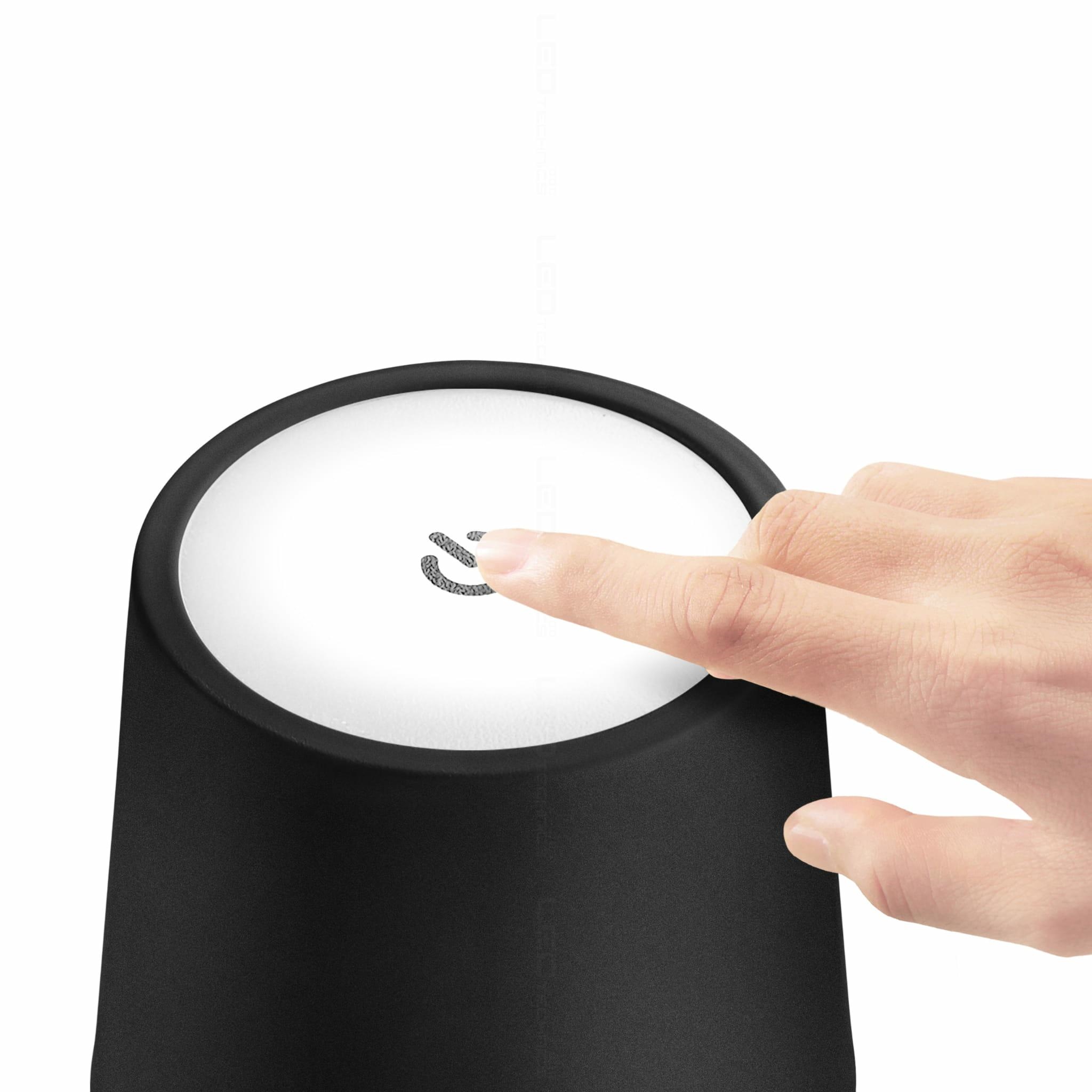 Afbeelding van Draadloze LED Bureau Lamp met Touch Dimmer – Oplaadbare Tafellamp op Batterij met USB – 3W LED 270 Lumen