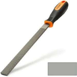 Afbeelding van Houtrasp Plat – Middelgrof – Gehard Snijvlak – Ergonomische Rubber Handgreep – Voor Vormgeven,