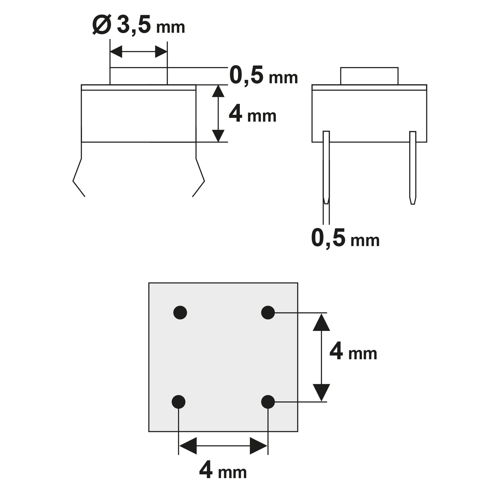 Afbeelding van 20x Microschakelaar 1 Circuit Normaal Open – Mini Microswitch (OFF)-ON – Soldeerbare Inbouwschakelaar