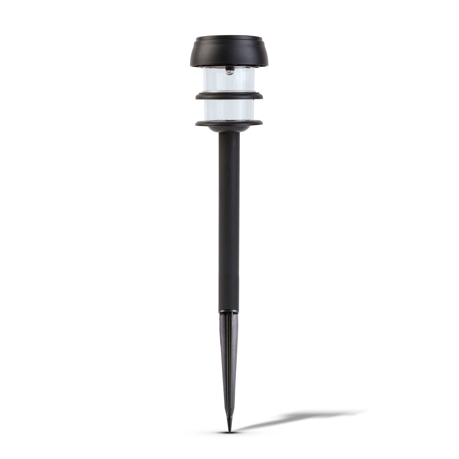 Afbeelding van 1x Solar Tuinlamp LED op Zonne-Energie – Solar Lantaarn Buiten – Wit LED Licht – Ø 7,5 x 40 cm – Met