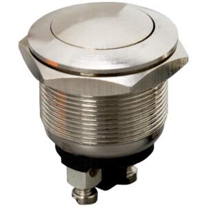 Afbeelding van 2x Inbouw Drukknop Metaal SPST OFF-(ON) - Momentane Push Button 250VAC 2A - Normaal Open Schakelaar Met