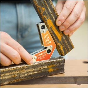 Afbeelding van Las-Magneet 9 kg – Krachtige Hoekmagneet Voor Lassen En Metaalmontage – Fixeert Werkstukken Op 15°,