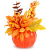 Afbeelding van Herfstdecoratie – Pompoen – Met Bloemen & Bessen – 4 Designs (Willekeurig 1 stuk) – 8 × 10 cm 1