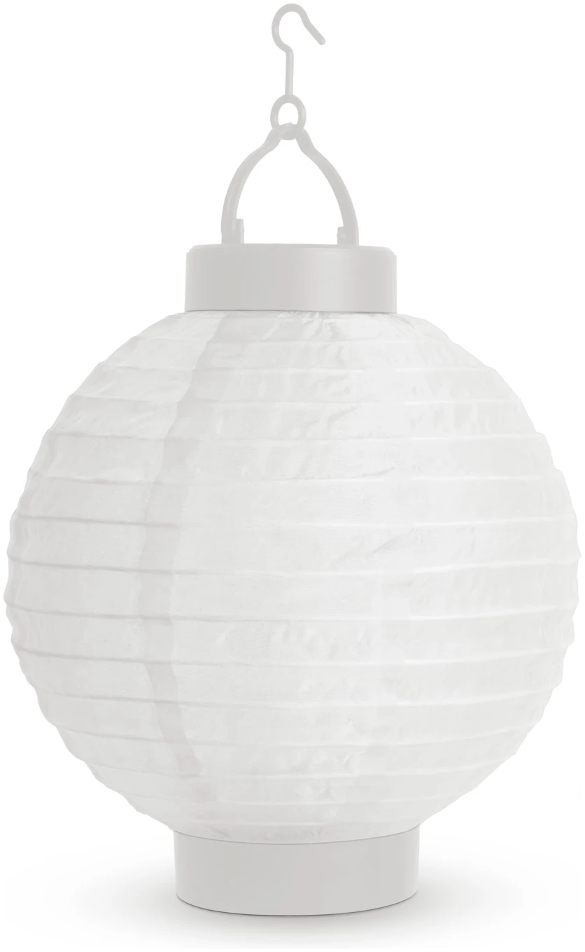 Afbeelding van 1x Solar LED Lampion Lantaarn op Zonne-Energie – Koel Wit LED Licht – Ø 21 cm – Wit – Opvouwbaar –
