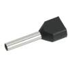 Afbeelding van 100x Geïsoleerde Dubbele Adereindhuls 2×1,5 Mm² Zwart – Cord End Terminal Voor Dubbele Bedrading –