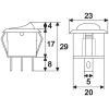 Afbeelding van 5x Verlichte Ronde Wipschakelaar SPST ON-OFF - Rocker Switch 250VAC 6A (10A) - Blauwe LED Indicatie Met I-O