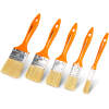 Afbeelding van 5x Platte Verfkwast - Set Kunststof 5-Delig – 20 / 30 / 40 / 50 / 60 mm – Voor Water- En