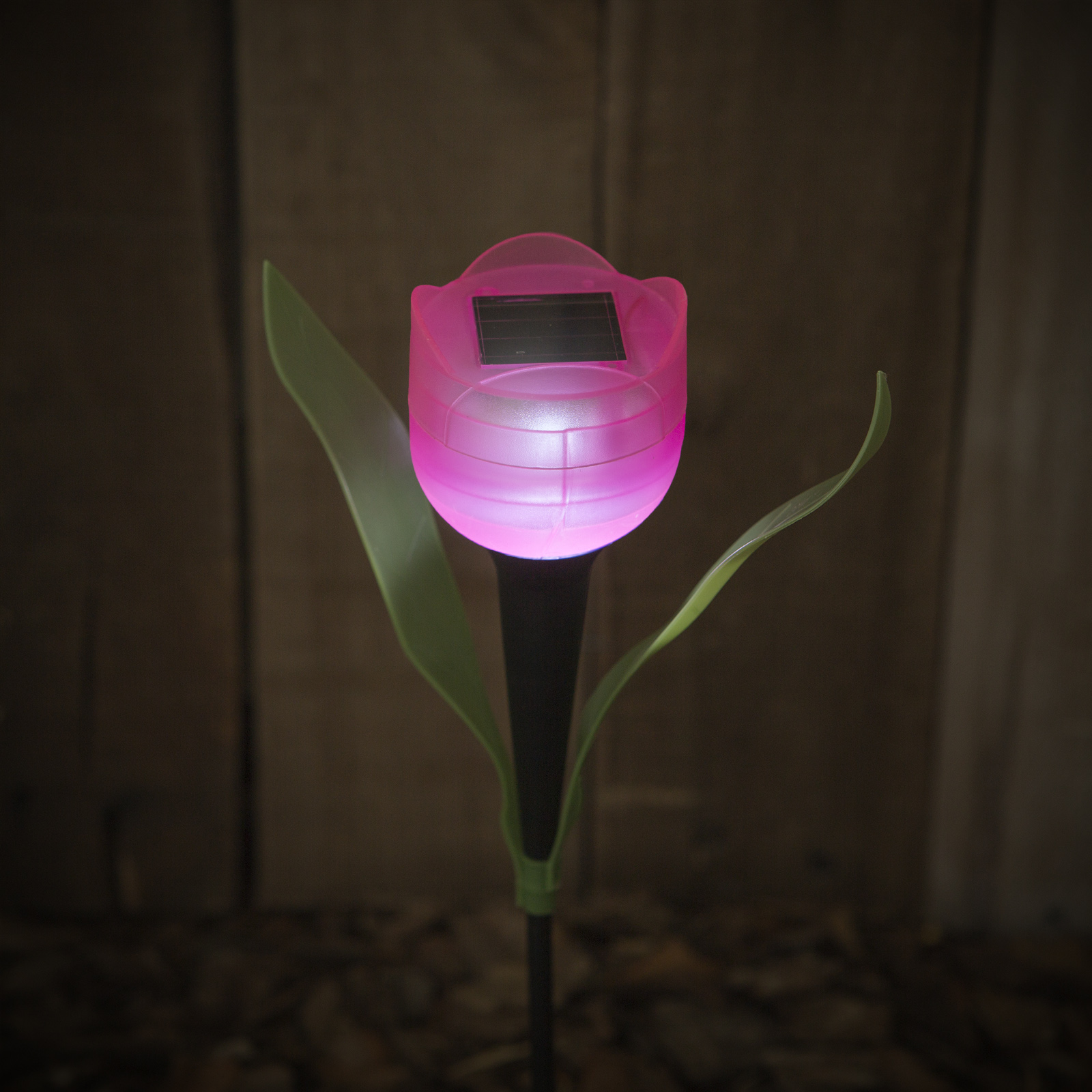 Afbeelding van Solar LED Tulp Tuinlamp – Steeklamp Op Zonne-Energie – 30 Cm – 1 LED – Automatisch Aan Bij Schemer