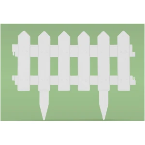 Afbeelding van Bloembedafscheiding Tuinrand Gazonrand Tuinafzetting – Wit – 40 × 30 Cm – Kunststof Steekrand –