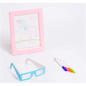 Afbeelding van 3D Magic Tekentablet voor Kinderen met LED Verlichting – Lichtgevend Tekenbord met 4 Gekleurde Stiften, 3