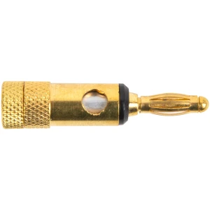 Afbeelding van Banana Stekker Zwart – Goud Vergulde Banana Plug – Banaanstekker Voor Luidsprekers En Meetapparatuur –