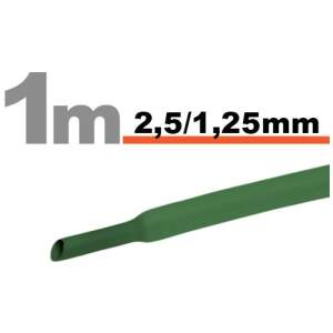 Afbeelding van 20× 1 Meter Krimpkous Groen 2,5 / 1,25 mm – 20 Stukken Van 1 Meter – Warmtekrimpbuis Voor Isolatie En