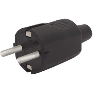 Afbeelding van Inline Stekker Zwart – Losse In-Line Netstekker – AC Stekker 230V 16A – Montagebare Stekker Voor