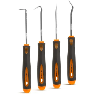 Afbeelding van Mini Pick- & Haakset – 4-Delige Precisie Haakgereedschap Set Met Rechte, Volle, 45° En 90° Haken –