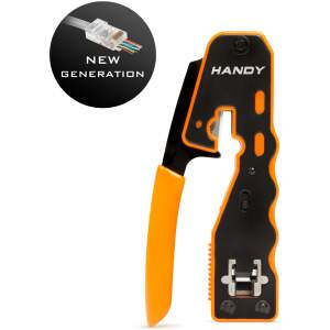 Afbeelding van Krimptang Voor Pass-Through RJ45 Stekkers - 8P8C Crimping Tool Met Knip En Stripfunctie - Geschikt Voor UTP