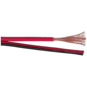 Afbeelding van Luidsprekerkabel - 2×1,50 mm² - 100% Zuurstofvrij Koper (OFC) - Getwiste Aders - Rood/Zwart PVC Mantel -