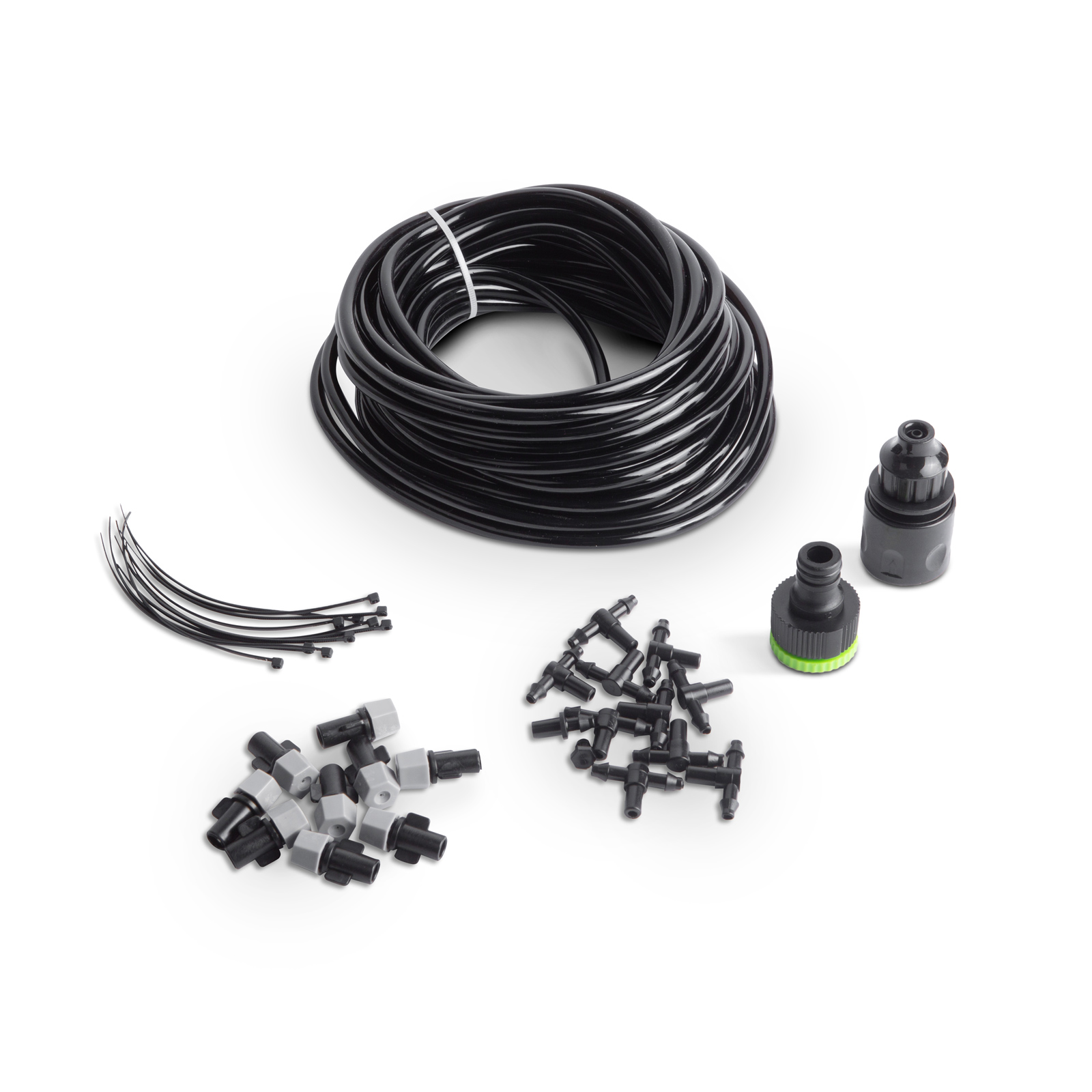 Afbeelding van Mist Koelsysteem Tuin – Vernevelaar Set – Mistpoort / Mist Slang – 10 Meter – 10 Sproeikoppen –