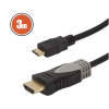 Afbeelding van Mini HDMI Kabel 3 Meter - HDMI naar Mini HDMI | 24K Vergulde Connectoren | 1080p+ Resolutie | 3D, CEC &