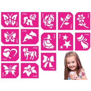 Afbeelding van Sjabloonset voor Meisjes - 15 Stuks voor Glittertattoos en Schmink 1 Stuks [TY50106] - dc75 d52b 4644 ad9a