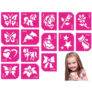 Afbeelding van Sjabloonset voor Meisjes - 15 Stuks voor Glittertattoos en Schmink 1 Stuks [TY50106] - dc75 d52b 4644 ad9a