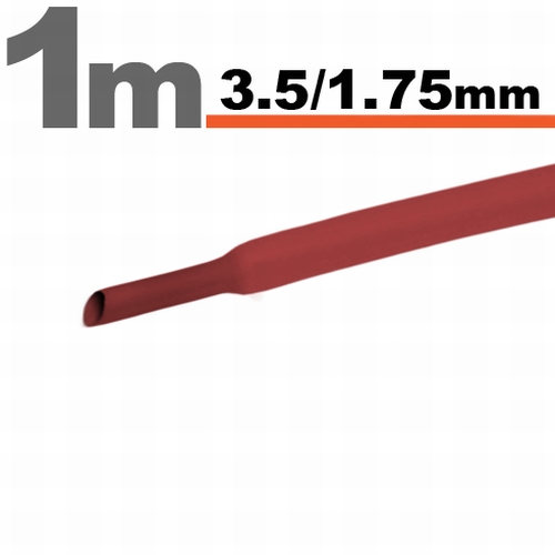 Afbeelding van 15× 1 Meter Krimpkous Rood 3,5 / 1,75 mm – 15 Stukken Van 1 Meter – Warmtekrimpbuis Voor Isolatie En