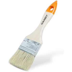 Afbeelding van Platte Verfkwast Houten Steel 2″ (50 mm) – Voor Water- En Oplosmiddelhoudende Verf, Lak En Beits –