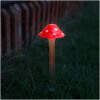 Afbeelding van 1x Solar LED Tuinlamp Paddenstoel – 33,5 Cm – 1x Koel Wit LED – Met Grondspies – Op Zonne-Energie –