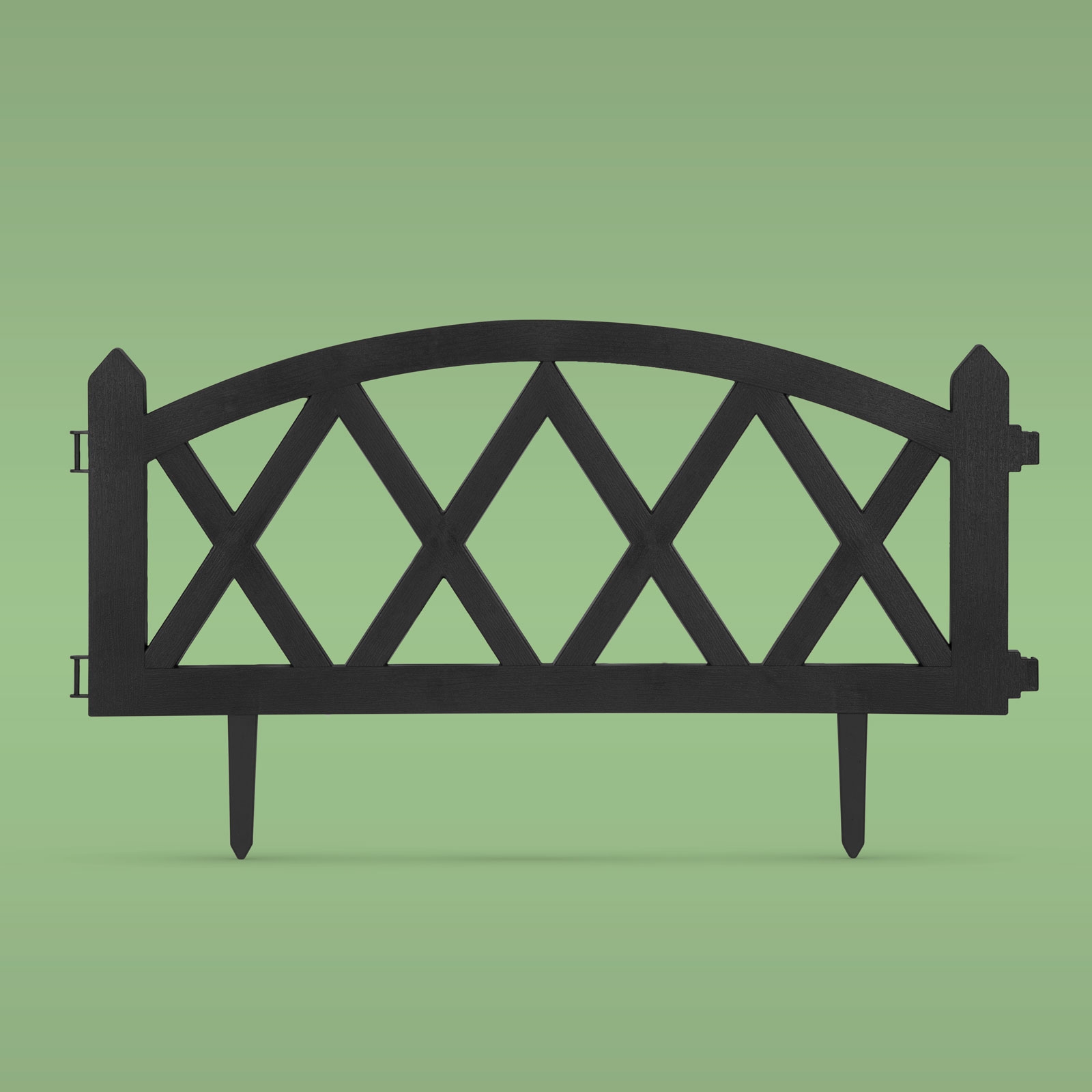 Afbeelding van Bloembedafscheiding Tuinrand Gazonrand Tuinafzetting – Zwart – 60 × 24 Cm – Kunststof Steekrand Met