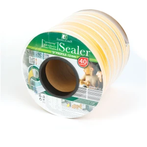 Afbeelding van Zelfklevende Deur- En Raamafdichting Tochtstrip Op Rol – D-Profiel – Wit – 40 Meter (2 × 20 m) –