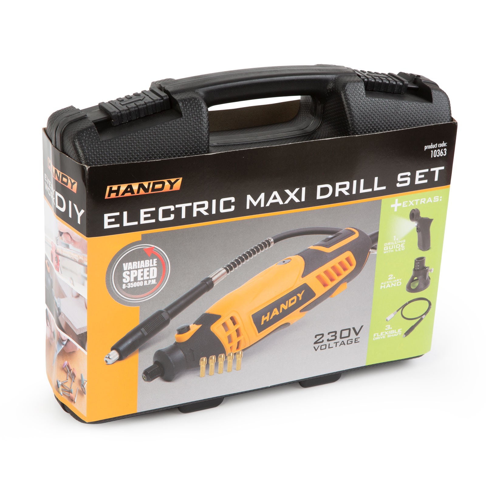 Afbeelding van Handy Maxi Drill - Mini Boor En Graveermachine 230 V – Geschikt Voor Boren, Slijpen, Polijsten En Snijden