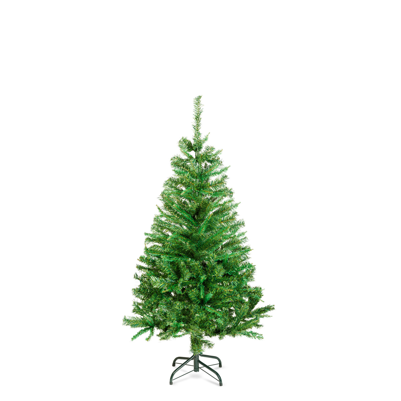 Afbeelding van Kunstkerstboom 120 Cm Tweekleurig Groen – Natuurlijke Look Kunst Kerstboom Van PVC Met Metalen Voet –