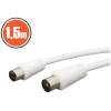 Afbeelding van COAX Antennekabel 1,5 Meter – COAX Male naar COAX Female – Wit – Geschikt voor TV, Decoder en