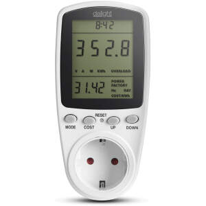Afbeelding van Energieverbruiksmeter - Stroommeter met Kostencalculatie - LCD Display - Meet Spanning, Stroom, Frequentie
