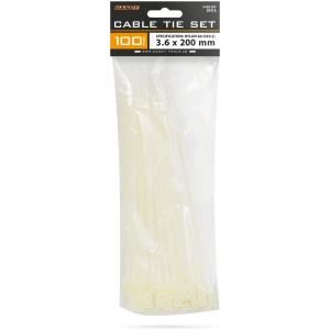 Afbeelding van 100x Kabelbinders Transparant 200 X 3,6 Mm – Nylon 66 Zelfsluitende Cable Ties – Smalle Tie Wraps Voor