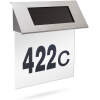 Afbeelding van Zonne-Energie Solar Huisnummerlamp van RVS – Verlicht Nummerbord Huis - Koel Wit LED Licht – Automatisch