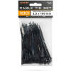 Afbeelding van 100x Kabelbinders Zwart 100 X 2,5 Mm – Nylon 66 Zelfsluitende Cable Ties – Smalle Tie Wraps Voor