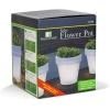 Afbeelding van Solar Bloempot Met LED Verlichting – 4x Koel Wit LED – Ø16,5 X 19 Cm – Automatisch Aan Bij Schemer –