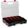 Afbeelding van Stapelbare Sorteerdoos - 373 x 470 x 80 mm - Gereedschapsdoos / Organizer met Vakken en Transparant Deksel