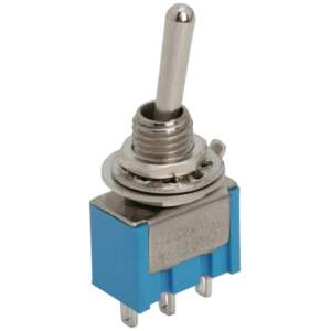 Afbeelding van 5x Mini Tuimelschakelaar 1 Circuit ON-ON - Toggle Switch 250VAC 3A - Metalen Schakelaar Met 3