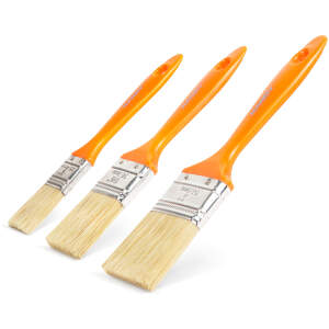 Afbeelding van Platte Verfkwast Set Kunststof 3-Delig – 1″ / 1,5″ / 2″ – Voor Water- En Oplosmiddelhoudende Verf,