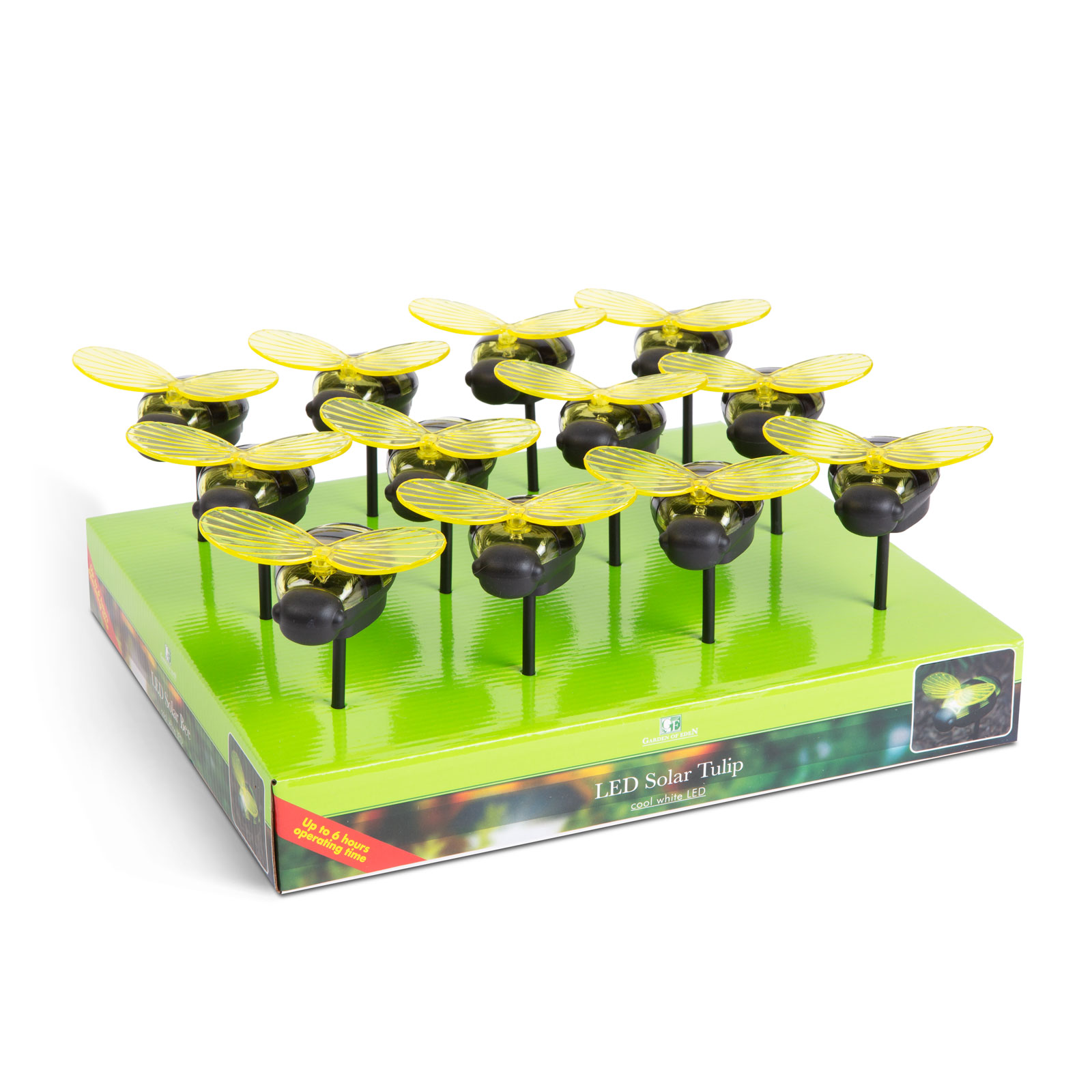 Afbeelding van Solar Tuinlamp - Bij - Met Grondpin – LED Tuinverlichting Op Zonne-Energie – Witte LED – Automatisch